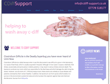 Tablet Screenshot of cdiff-support.co.uk